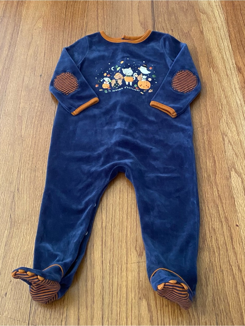 Sergent Major  La Farandole D’ Halloween Velour Footed Print